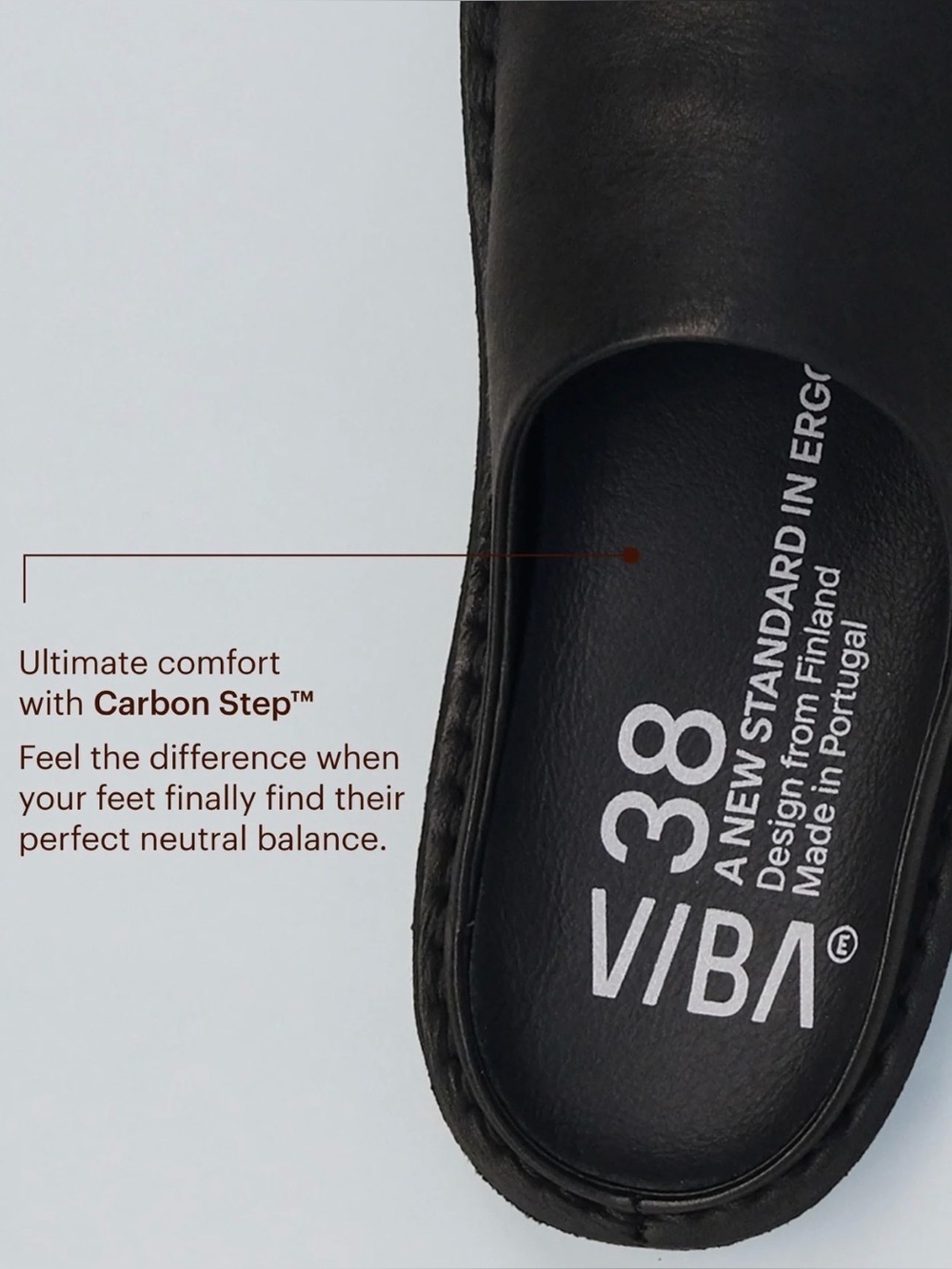 VIBA Black Slip-On Women's Comfort Sandal